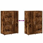 vidaXL Buffet chêne fumé 60x31x84 cm bois d'ingénierie