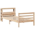 vidaXL Cadre de lit avec tête de lit 90x200 cm bois de pin massif