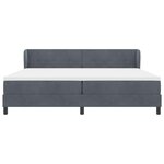 vidaXL Lit à ressorts avec matelas gris foncé 80x200 cm en velours