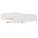 vidaXL Cadre de lit sans matelas blanc 160x200 cm bois de pin massif