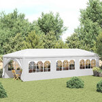 vidaXL Tente de réception 3x9 m Blanc