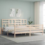 vidaXL Cadre de lit sans matelas bois massif