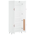 vidaXL Buffet haut Blanc 69 5x34x180 cm Bois d'ingénierie