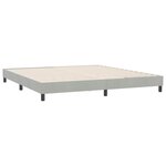 vidaXL Sommier à lattes de lit et matelas et LED gris clair 180x210cm velours