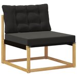 vidaXL Ensemble de canapés d'extérieur 9 pc Blanc et noir