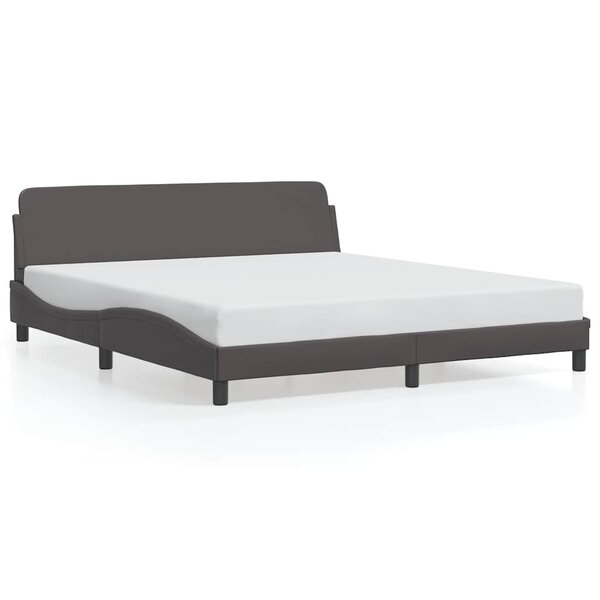 vidaXL Cadre de lit Dover gris 180x200 cm similicuir