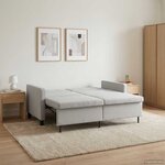 vidaXL Canapé-Lit Crème Tissu