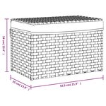vidaXL Panier à linge avec couvercle 55 5x35x34 cm résine tressée
