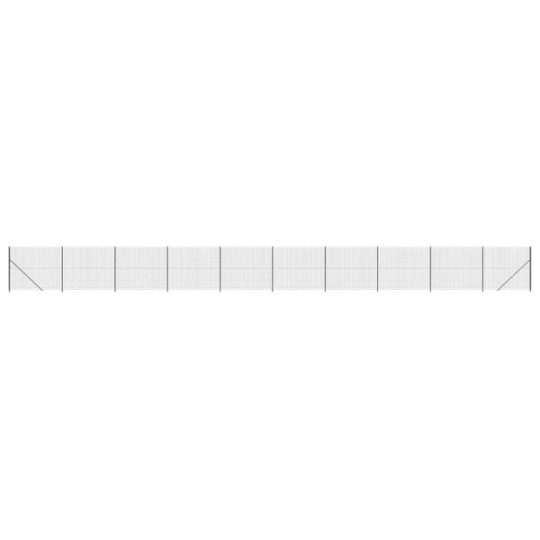 vidaXL Clôture en treillis métallique avec bride anthracite 1 6x25 m