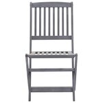 vidaXL Chaises pliables d'extérieur lot de 6 et coussins Bois d'acacia