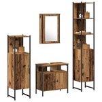 vidaXL Ensemble de mobilier de salle de bain 4 Pièces Bois ancien