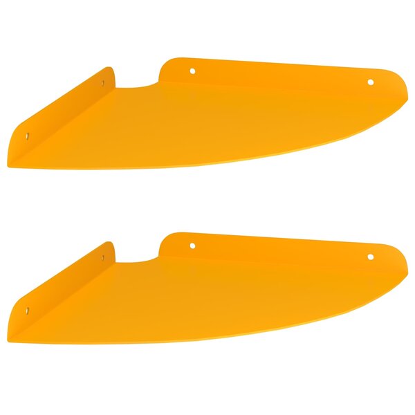 vidaXL Étagère Flottante d'Angle 2 pc Jaune moutarde 24 x 24 x 2 cm