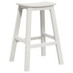 vidaXL Tabourets de Bar 2 Pièces Blanc HDPE