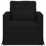 vidaXL Canapé Noir 78 x 78 x 80 cm tissu