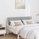 vidaXL Tête de lit capitonnée Gris clair 135 cm Pin massif