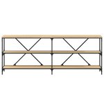 vidaXL Table console chêne sonoma 200x30x75cm bois d'ingénierie et fer