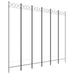 vidaXL Cloison de séparation 6 panneaux Blanc 240x200 cm Tissu