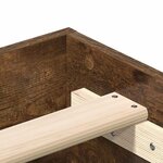 vidaXL Cadre de lit sans matelas chêne fumé 75x190cm bois d'ingénierie