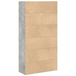 vidaXL Bibliothèque gris béton 80x30x152 cm bois d'ingénierie