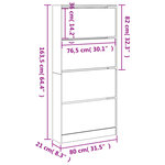 vidaXL Armoire à chaussures 4 tiroirs rabattables gris béton