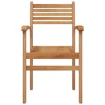 vidaXL Chaises empilables de jardin 2 Pièces Marron 55 5 x 55 5 x 90 cm