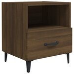 vidaXL Tables de chevet 2 Pièces Chêne marron Bois d'ingénierie