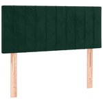 vidaXL Sommier à lattes de lit et matelas et LED Vert foncé 80x200cm