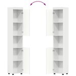 vidaXL Ensemble de mobilier de salle de bain TULUM Blanc brillant