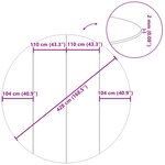 vidaXL Bâche de piscine gris clair Ø428 cm géotextile polyester