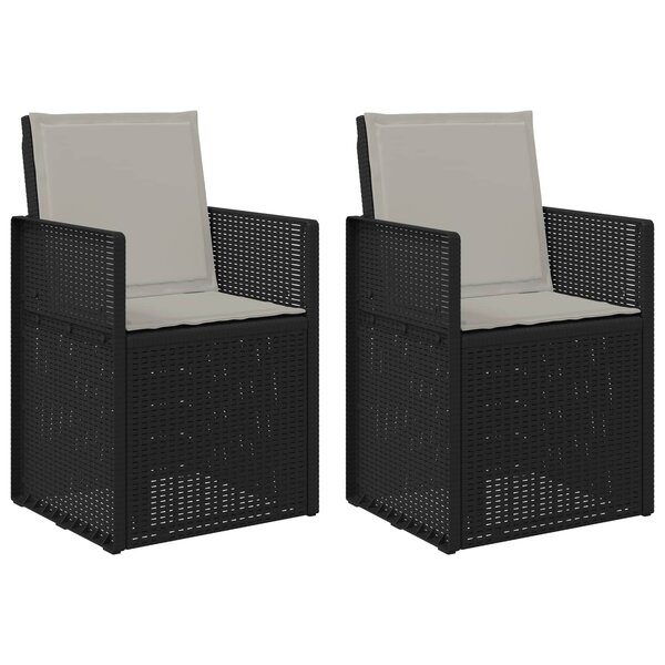 vidaXL Chaises de jardin salle à manger 2 pc Anthracite et Gris clair