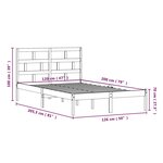 vidaXL Cadre de lit Blanc Bois de pin massif 120x200 cm