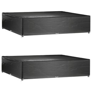 vidaXL Housses de salon de jardin 2 Pièces 16 œillets 240x240x55 cm carré