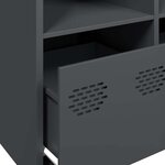 vidaXL Buffet anthracite 135x39x73 5 cm acier laminé à froid