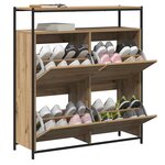 vidaXL Cabinet à chaussures Chêne artisanal 100 x 34 x 112 cm