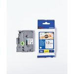 Ruban tz pour ptouch laminé adhesif 12mmx4m noir/blanc tze231s brother