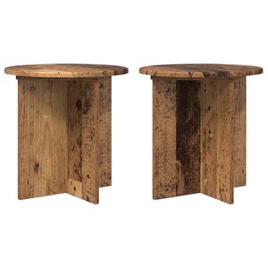 vidaXL Support de Plante 2 pièces Bois ancien 40 x 40 x 40 cm