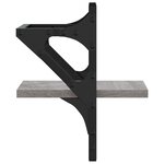 vidaXL Étagères murales avec barres 2 Pièces sonoma gris 20x25x30 cm