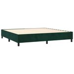 vidaXL Sommier à lattes de lit et matelas Vert foncé 200x200cm Velours