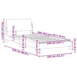 vidaXL Cadre de lit Dover noir 100x203 cm similicuir