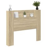 vidaXL Tête de lit avec étagère Chêne Sonoma 120 x 16 5 x 103 5 cm
