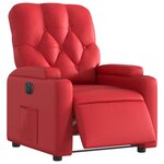 vidaXL Fauteuil inclinable électrique Rouge Similicuir