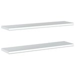 vidaXL Étagères murales 2 Pièces 100x23 5x3 cm argenté acier inoxydable