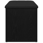 vidaXL Banc de Rangement Chêne noir 82 x 42 x 45 cm Bois d'ingénierie