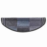 vidaXL Tapis d'escalier autocollants 15 Pièces Noir et gris 65x21x4 cm