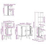 vidaXL Ensemble de meubles de salle de bain avec tiroir 4 Pièces Marron