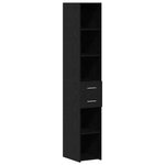 vidaXL Armoire de rangement 2 Pièces Chêne noir 30 x 42 5 x 225 cm