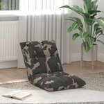 vidaXL Fauteuil de sol ajustable Vert armée Tissu