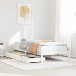 vidaXL Cadre de lit sans matelas blanc 75x190 cm bois de pin massif