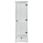 vidaXL Armoires avec tiroir Blanc 55 x 50 x 170 cm Pin massif