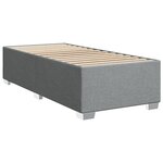 vidaXL Sommier à lattes de lit avec matelas gris clair 80x200 cm tissu
